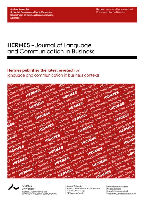 hermes journal of language and communication in business|HERMES .